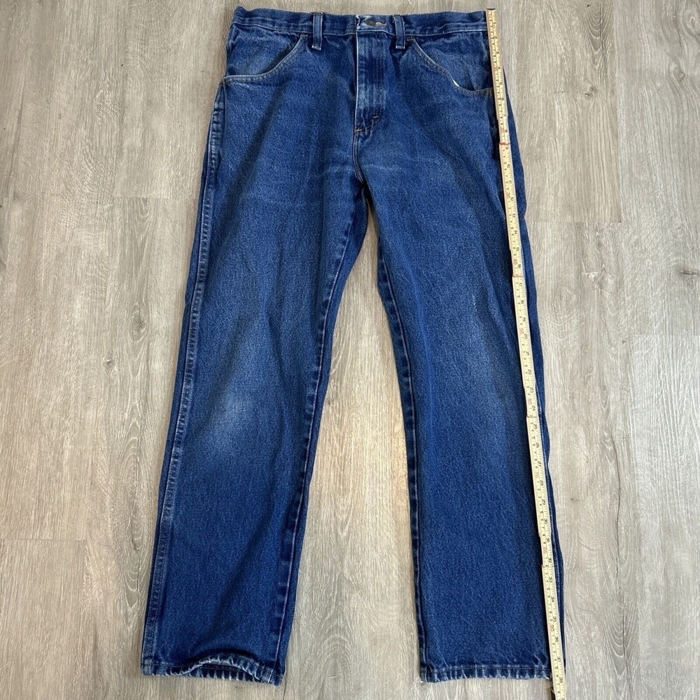 Rustler Men's Jeans 33x30 Blue Denim Straight Leg Regular Fit Workwear Vintage - Picture 11 of 12
